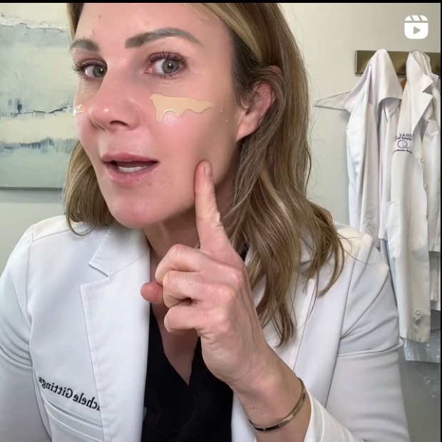 screen cap of doctor applying creame